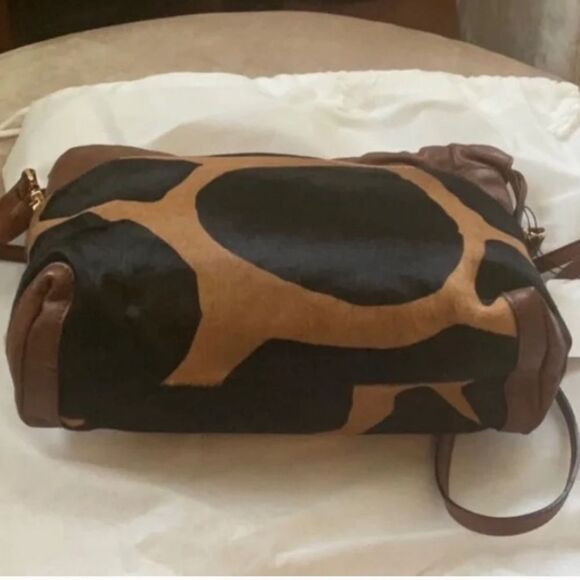 🌺 Burberry Prorsum🌺 Runway Ponyhair Leather Trim Crossbody Bag #mobwife 💃💃 - Picture 7 of 10